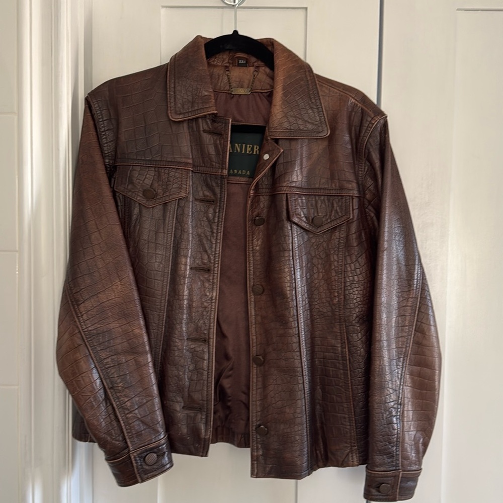 Vintage Danier Brown Leather Jacket XXS